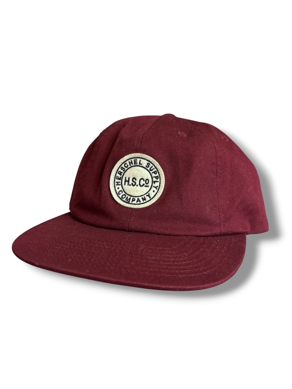 HERSCHEL SUPPLY CO. Glenwood Cotton Adjustable Cap Circle Felt Logo Patch